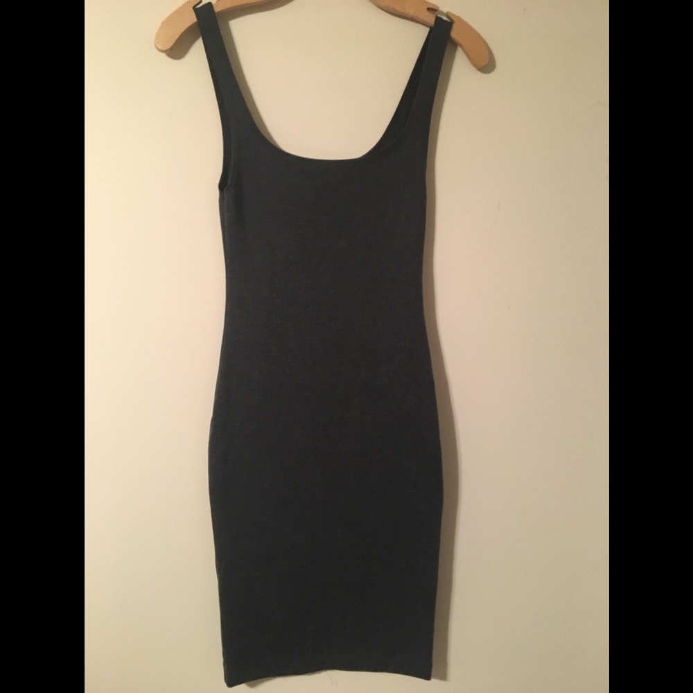 GRAY MIDI DRESS